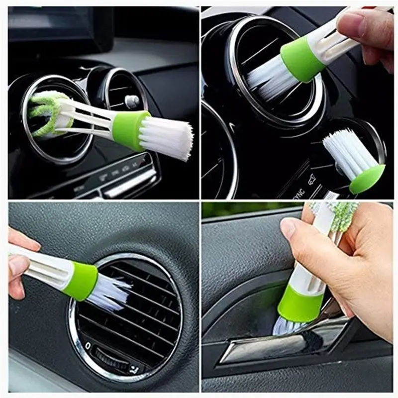A33R-6Pcs Automotive Air Conditioner Cleaner Brush Dust Tool For Keyboard/Window/Leaves Blinds