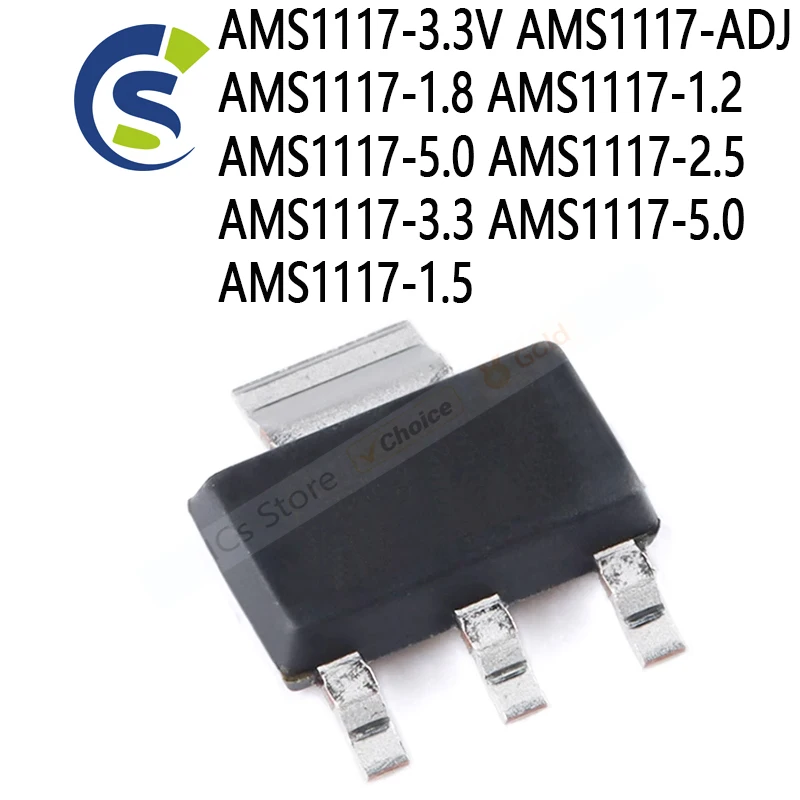 AMS1117-3.3V AMS1117-ADJ AMS1117-1.8 AMS1117-1.2 AMS1117-5.0 AMS1117-2.5 AMS1117-3.3 AMS1117-5.0 AMS1117-1.5, AMS1117, 20 개