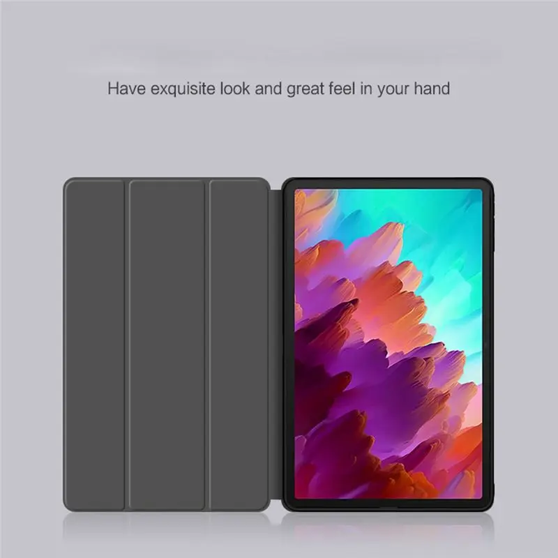 【Some】For Lenovo Xiaoxin Pad Pro 12.7Inch Case 12.7 Tablet Case Tri-Folded Stand Case Cover Grey