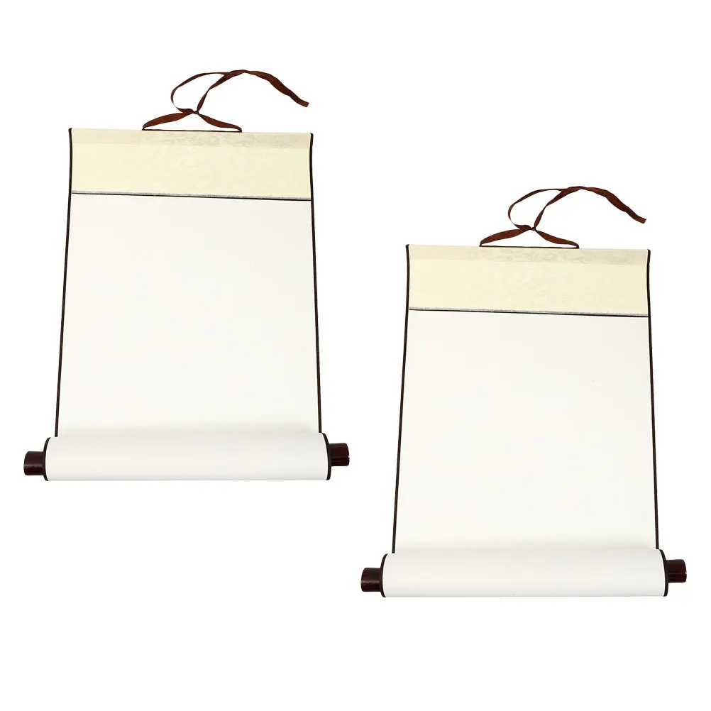 2 قطعة ورق التمرير الخط شوان ورقة الفن جدار التمرير للرسم الصيني المائية الكتابة ممارسة ديكور معلق الحرفية