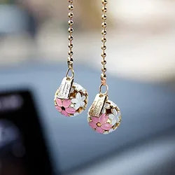 Car Hanging Pendant Sakura Bell Auto Interior Rear View Mirror Car Charm Ornament (SakuraBell)