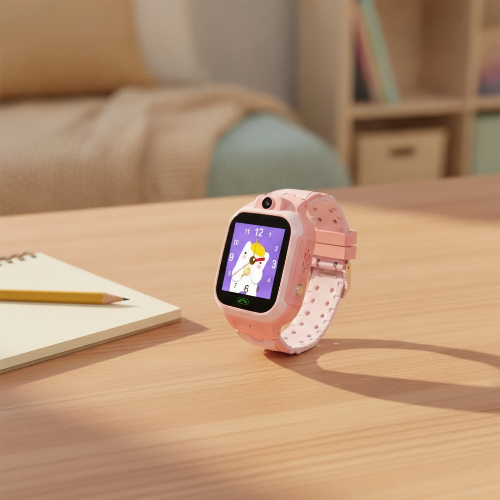 Smartwatch with Camera SOS Phone Watch Touchscreen Smart Watch Compact Wrist Telephone Touch for Children, School, Outdoor Play