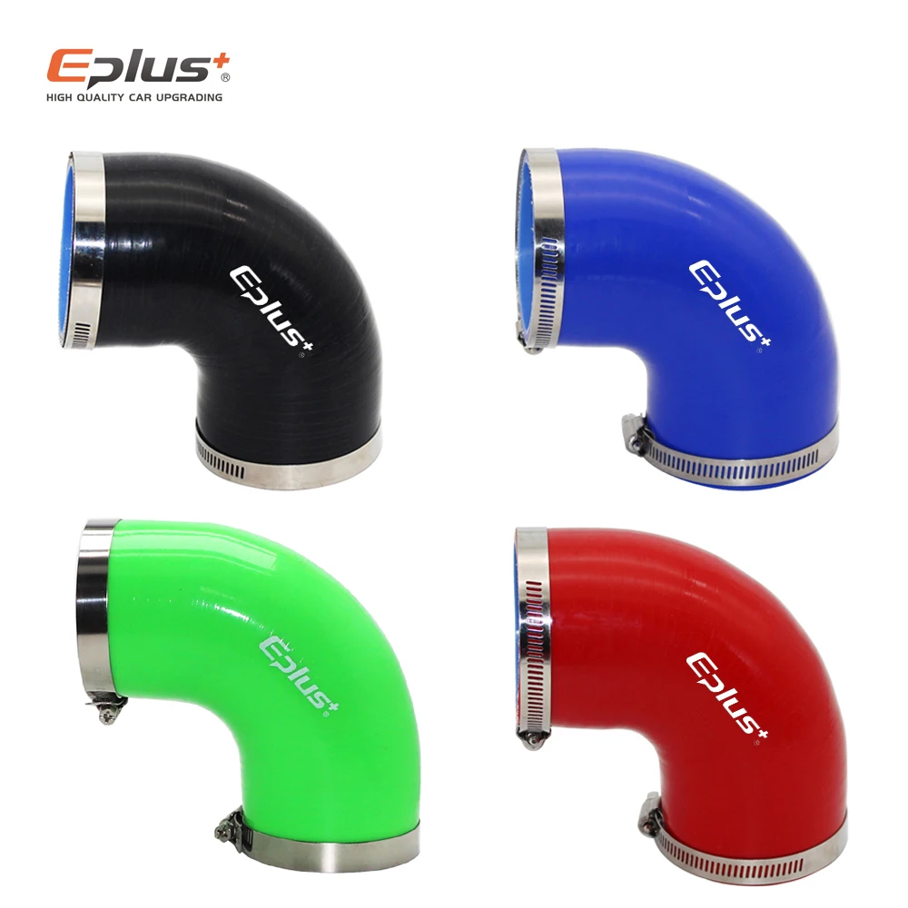 

Силиконовый шланг EPLUS, 90-градусный соединитель, переходник для трубы, синий, черный, красный, устойчивый к высоким температурам, универсальный силикагель