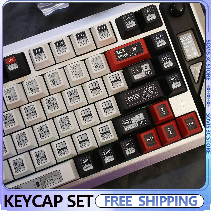 

Колпачок для клавиш Star Trek, 143 клавиши, Pbt, вишня, Pbt, черный, белый, красный, макет ISO, 2,25/2,75U, космический бар, раскладка Алисы, колпачки для ключей на заказ, подарок