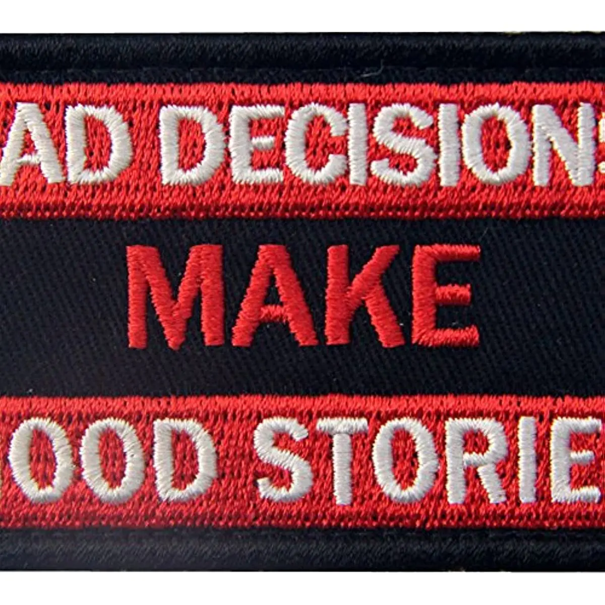 Slechte beslissingen maken Meme grappige patch – tactische klittenbands patch klittenband moreel badge, geborduurd voor jassen Molle rugzakken