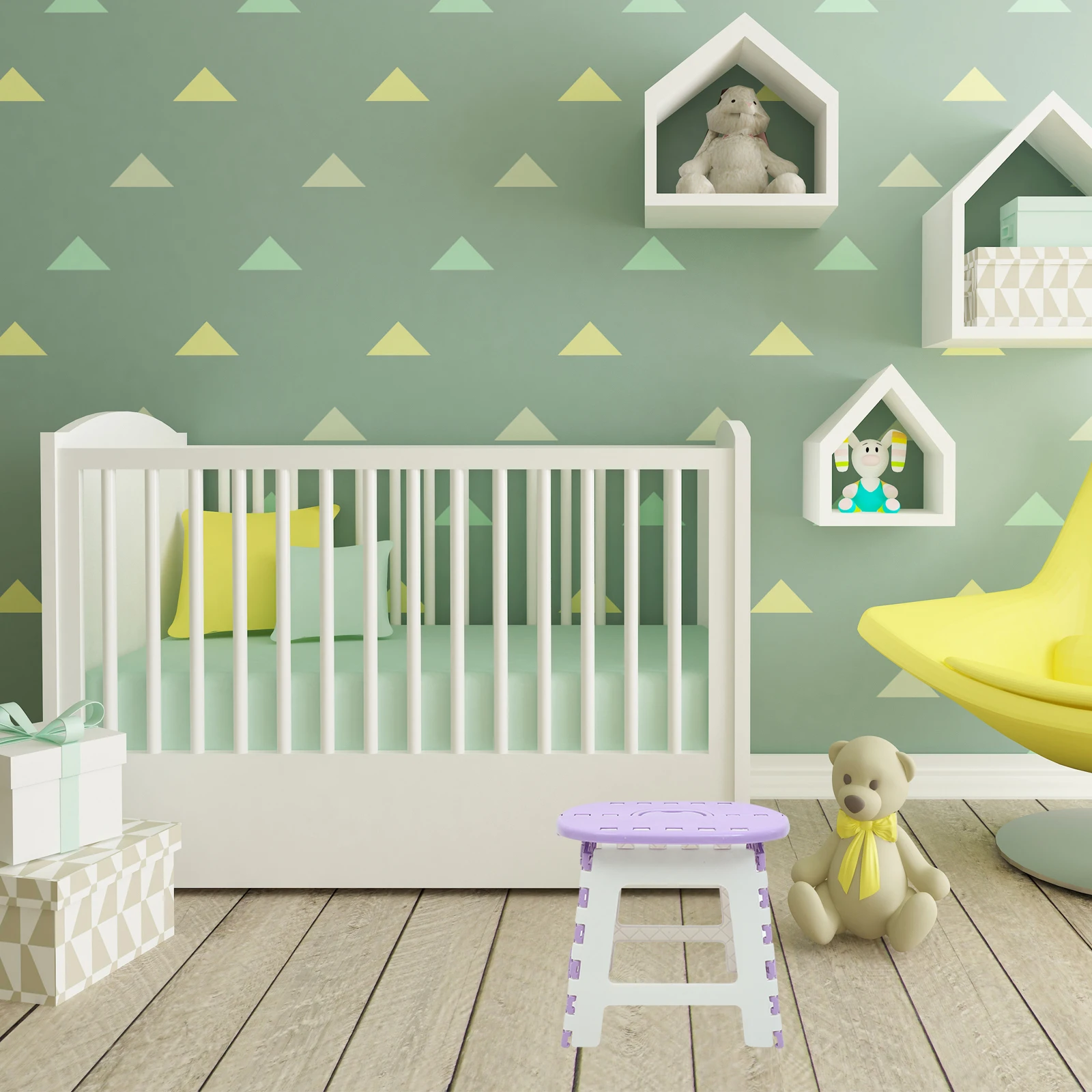 

Plastic Folding Chair Collapsible Stool Portable Lightweight Safe Long Use Anti Slip Easy Storage Carry Space Saving Kitchen