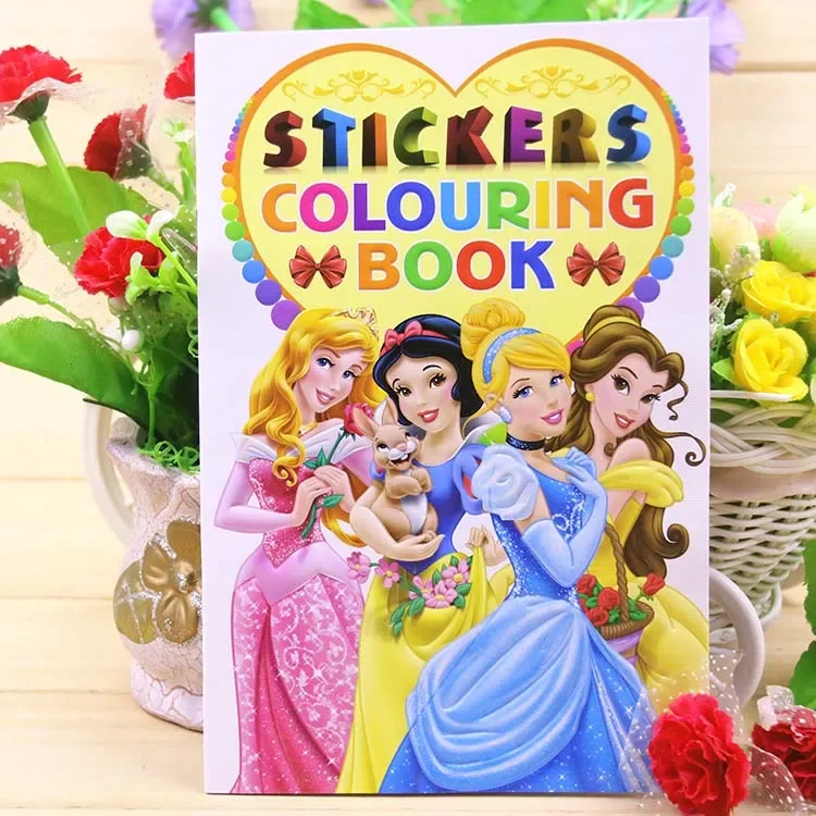 Disney cartoon girls frozen coloring book Mickey Minnie Drawing boys cars picture book Painting Supplies toys