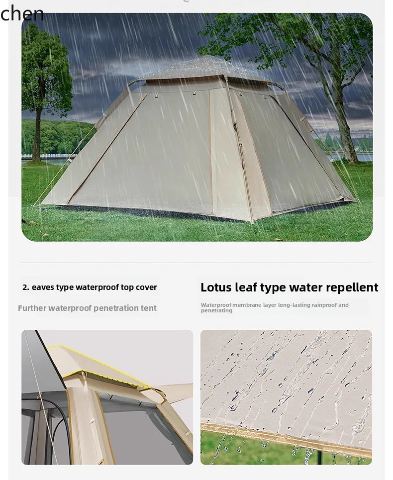 ZML Outdoor Tent Camping Fully Automatic Portable Folding Sunshade Indoor Quick Open New Model