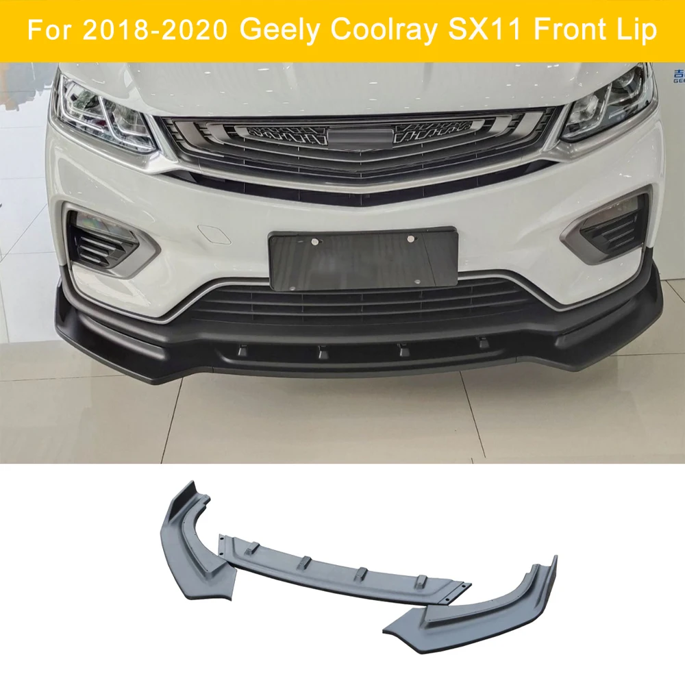 

For Geely Coolray SX11 2018 2019 2020 Front Bumper Lip Splitter Spoiler Diffuser Car Exterior Tuning Accessories Body Kit