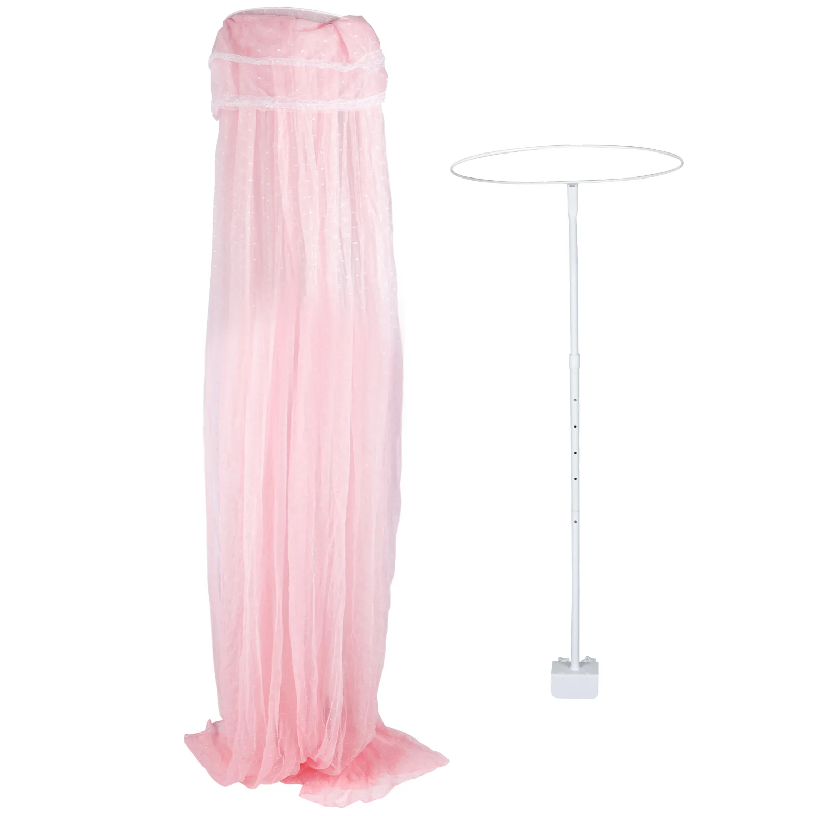 

Adjustable Baby Mosquito Net Stand Holder Crib Canopy Rack Bed Bracket Space-Saving Easy Assembly Portable Mosquito for Cribs