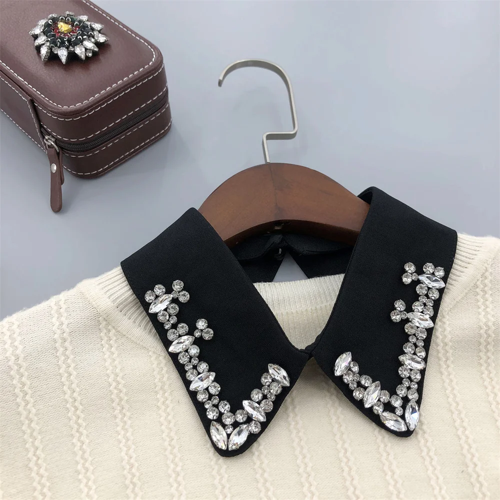 

New Korean Style Detachable Fake Collar For Woman Diamond T-shirt Collar Autumn Winter Fake Collar Decorative Accessories