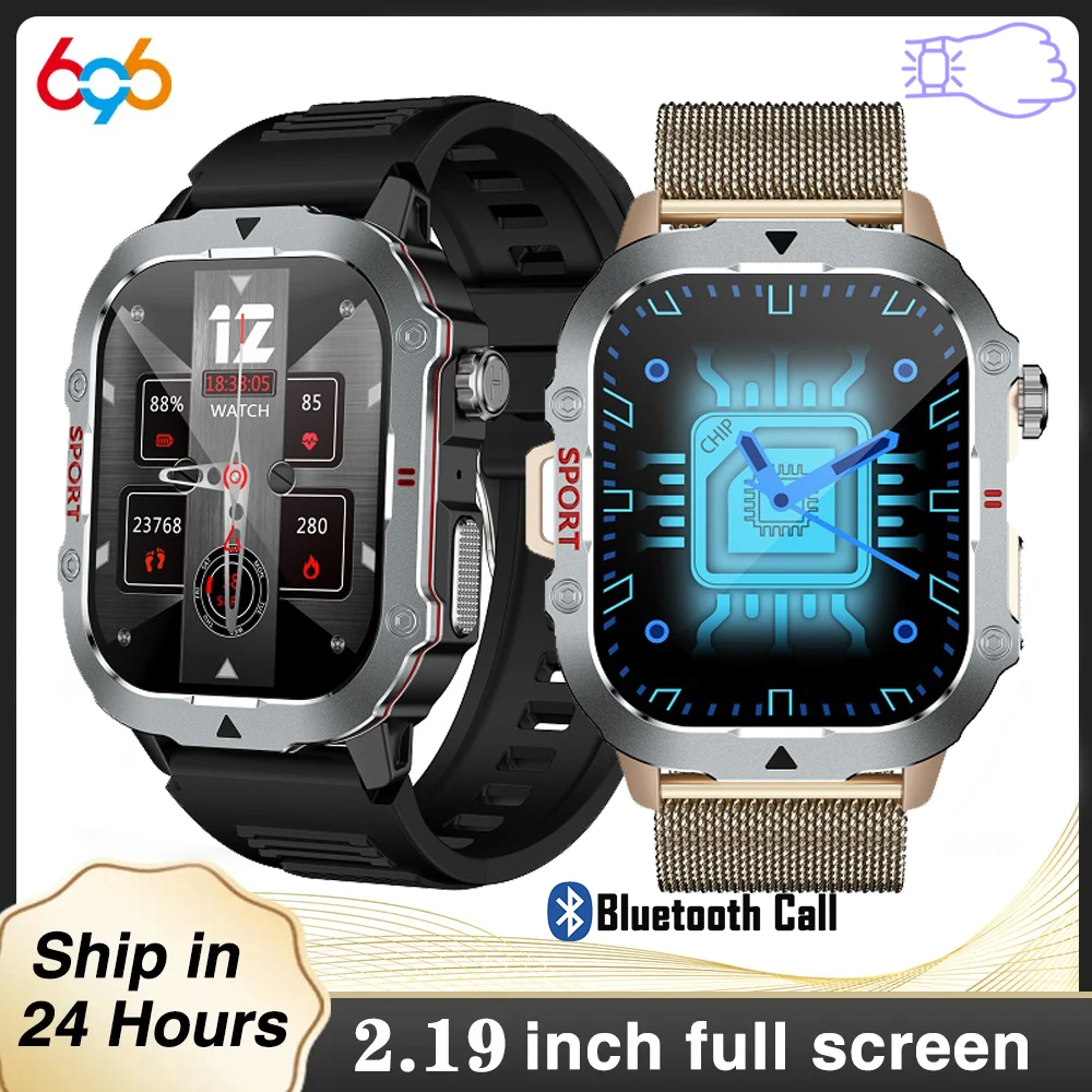 

New Men Outdoor Smart Watches Waterproof Blue Tooth Call Smartwatch Women 250mAh Full Scene Motion Mode 7/24 Health Monitoring