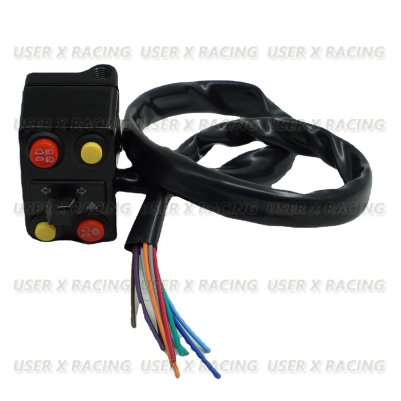 USERX Universal Motorcycle Modified parts Turn signal horn overtaking high and low beam five function switch For Scooter