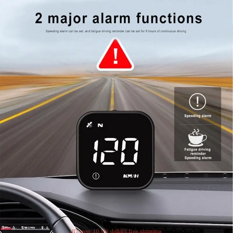 G4S GPS HUD Head-Up Display Universal Digital Alarm Reminder Meter Speedometer Car Electronics Accessory High-Definition