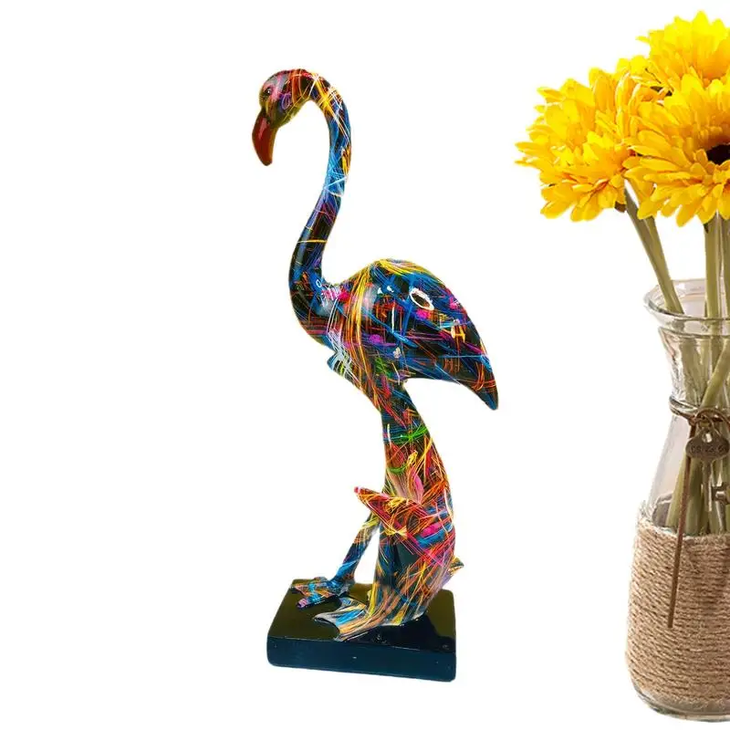 

Animal Statues For Home Decor Aesthetic Flamingo Art Sculpture Graffiti Resin Figurines Colorful Aesthetic Home Decoration