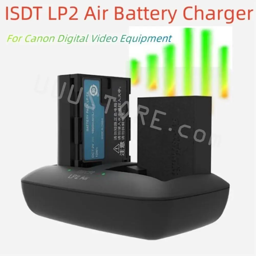 

Зарядное устройство ISDT LP2 Air, Двухканальное, совместимое с приложением, 3 типа аккумуляторов для цифрового видеооборудования Canon