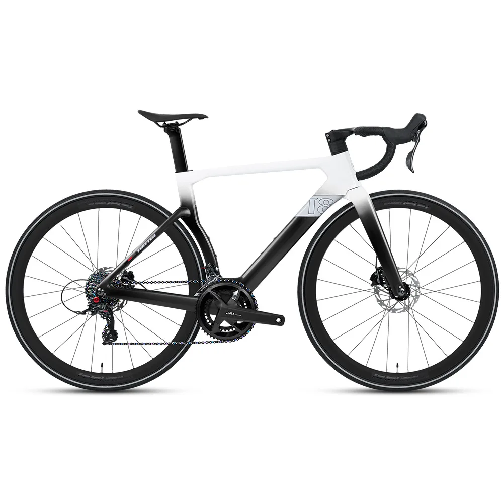 2025 تويتر T8 ألياف الكربون الطريق دراجة WheelTop EDS 24S الطريق سباق الدراجات الصحن الهيدروليكي الفرامل الحصى bicicleta عجلة الكربون