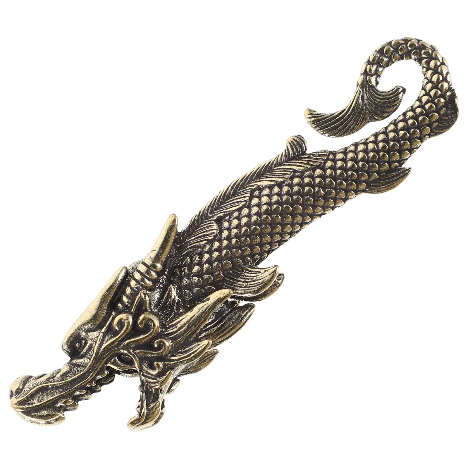Dragon Fish Brass Bottle Opener Vintage Chinese Cultural Design Bar Pub Decor Accessory Beer Soda Opening Tool Metal Keychain