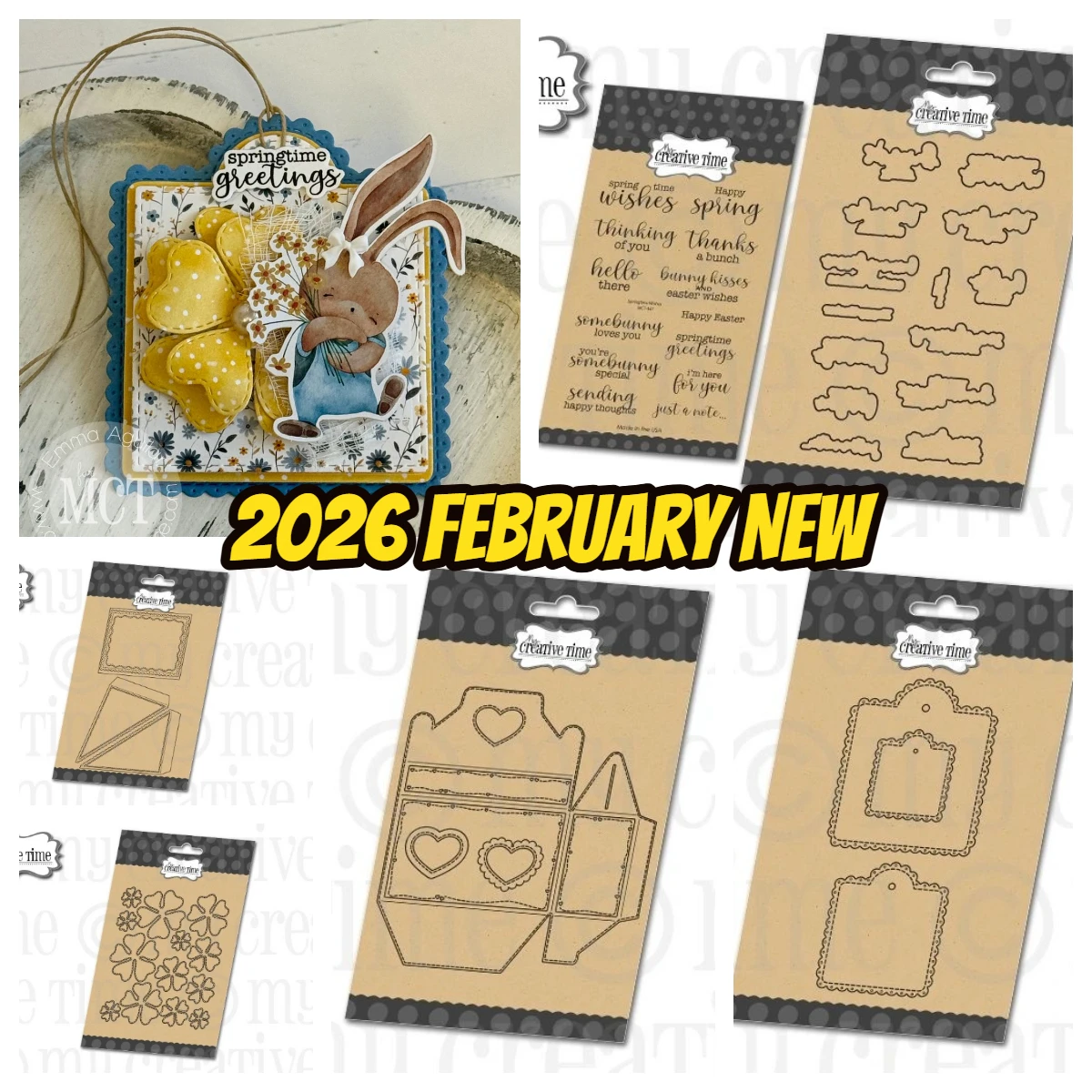 

Happy Easter Pringtime Wishes Stamps Metal Cutting Dies Gable Heart Treat Box Die DIY Scrapbook Photo Diary Make Card 2026 New