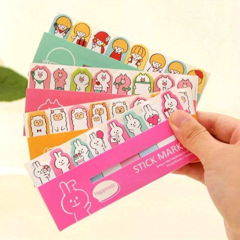1Pc Internal Page Count 120 Sheets Per Book Stationery Sticky Notes Mini Animals Memo Pad 7 Rowing Note Paper Stickers