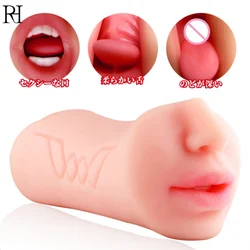 3 in 1 Male Masturbator Realistic Vagina Sex Toys For Men Pocket Pussy Anal Toys Mouth Vaginal Masturbation Adult Supplies