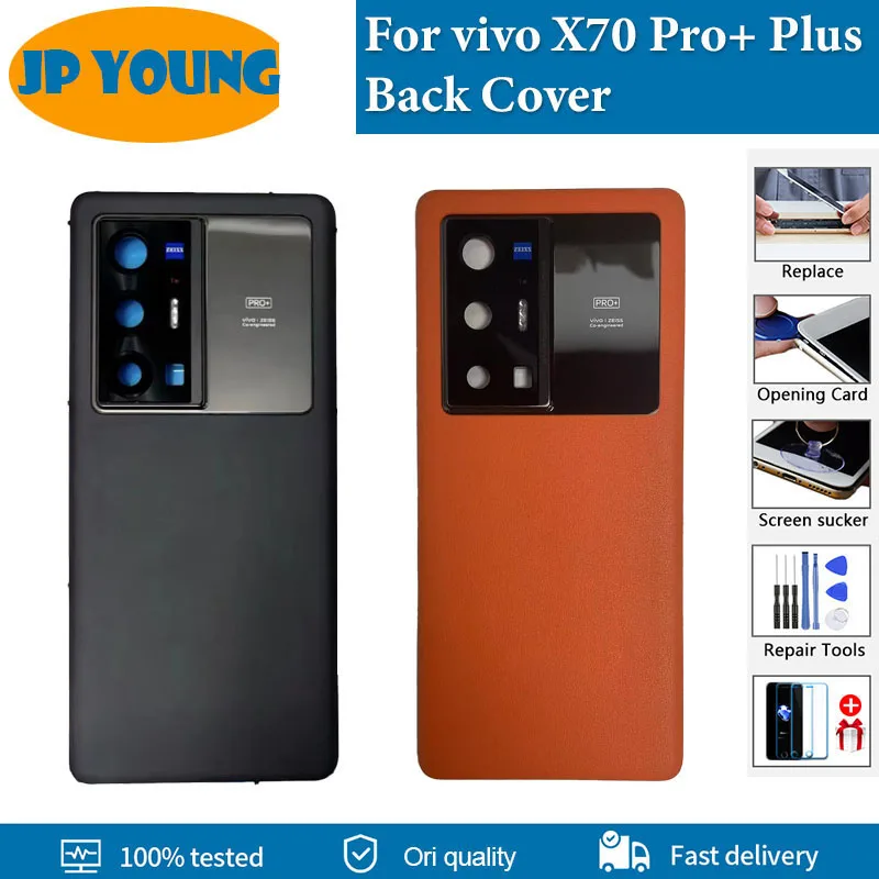 Original Back Battery Cover For vivo X70 Pro+ Housing Door V2145A V2114 Phone Rear Case Repair Replacement For vivo X70 Pro Plus