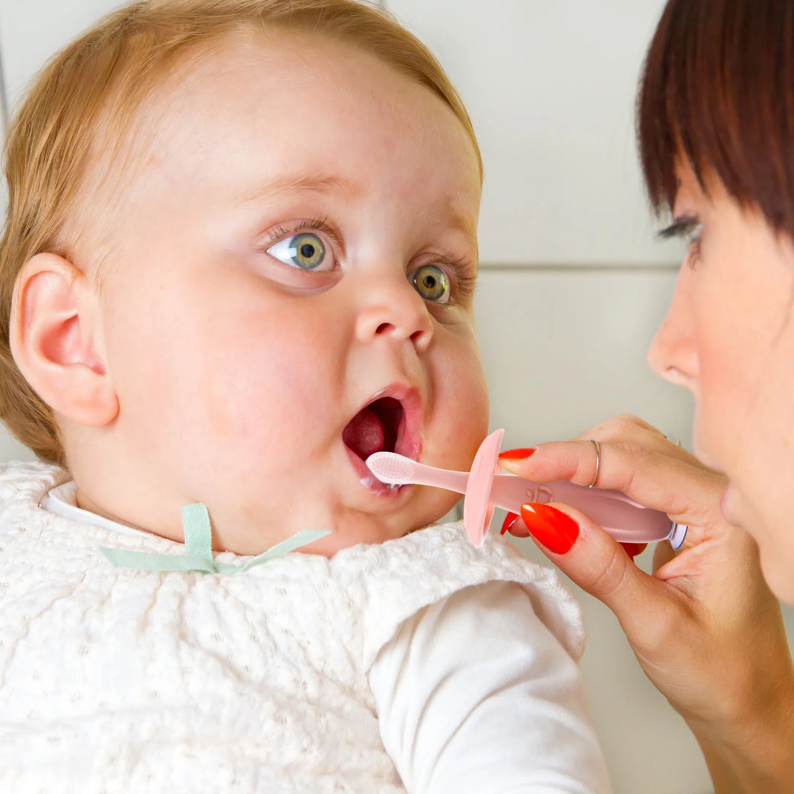 

1 комплект, 1 комплект, силиконовая детская зубная щетка, тренировочная щетка, эргономичная мини-зубная щетка для малышей, портативная для новорожденных детей