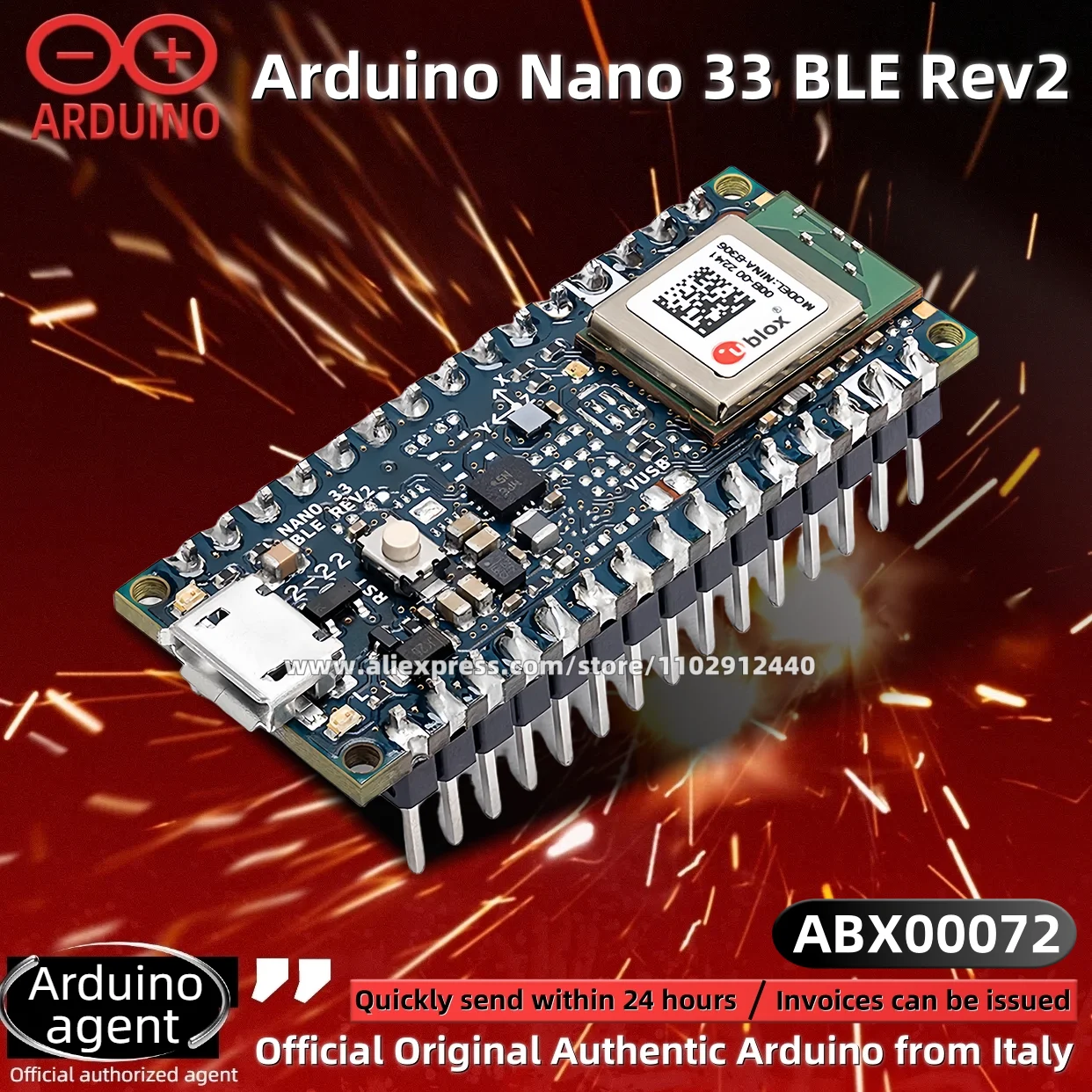 1PCS/LOT Arduino Nano 33 BLE Rev2 with headers ABX00072 Development board New Original