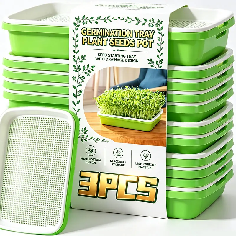 1-3PCS 1-3PCS Germination Tray Plant Seeds Pot Garden Double Layer Arc Soilless Hydroponics Seedling Sprout Plate Gardening Accessories - Aliexpress Deal