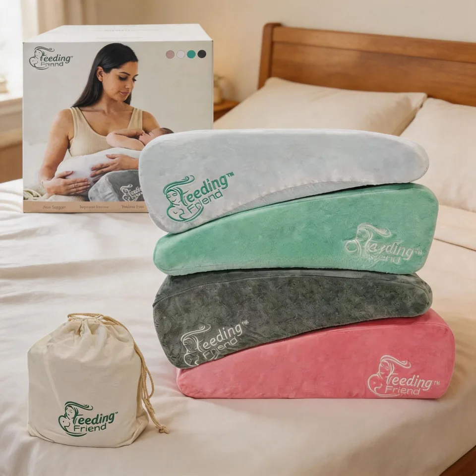 Ergonomic Memory Foam Nursing Pillow Breastfeeding Newborn Feeding Pillow Nursing Waist Support For Holding Baby Removable Cover
