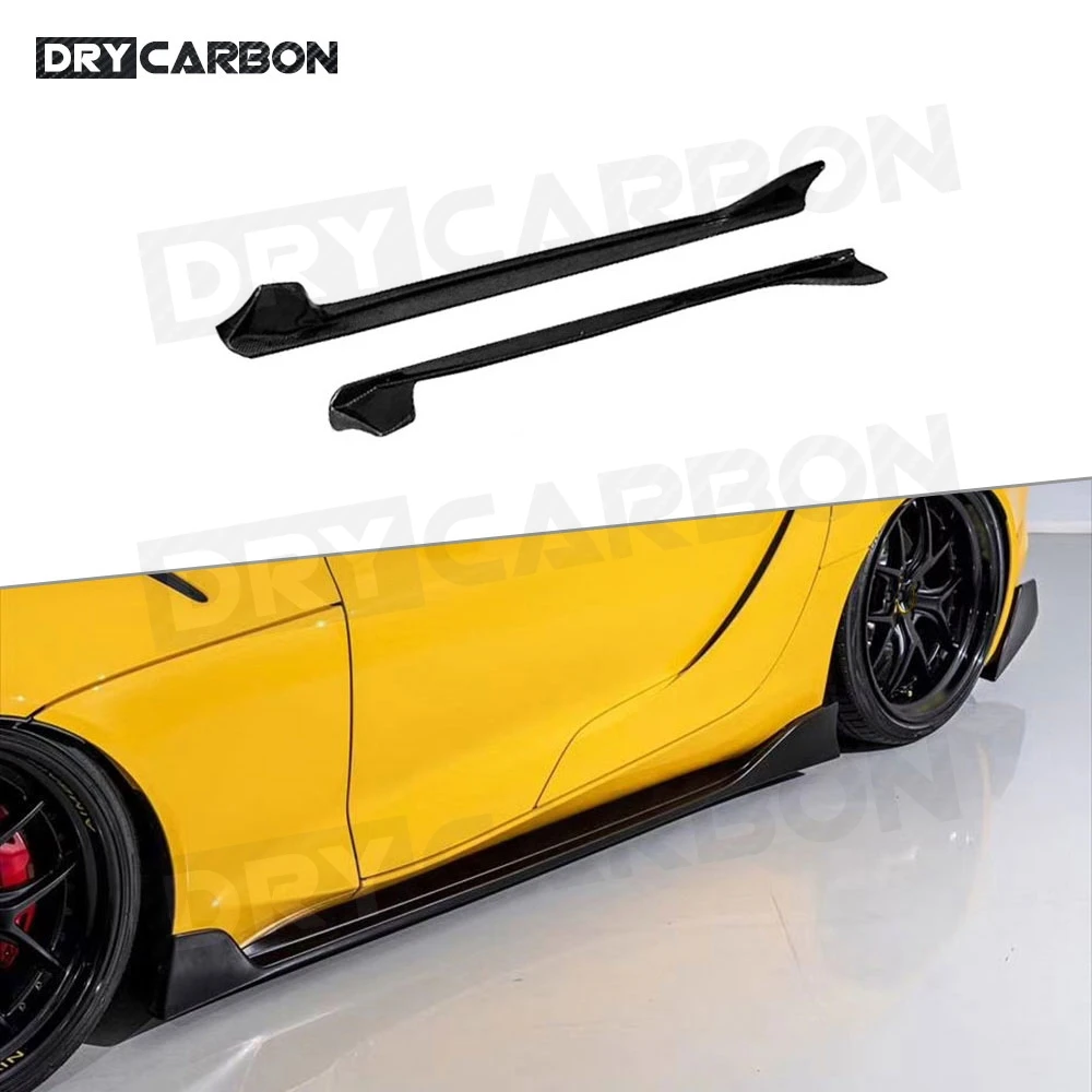 

Carbon Fiber Material Side Skirts Bumper Kits for Toyota Supra 2019 - 2020 FRP Side Skirts Rocker Panels Body Kit Lip Splitters