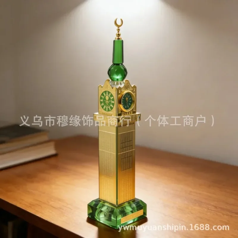 Q-3 Tower Clock Ornament, Landmark Building Model, Desktop Craft Decoration, Wholesale.
