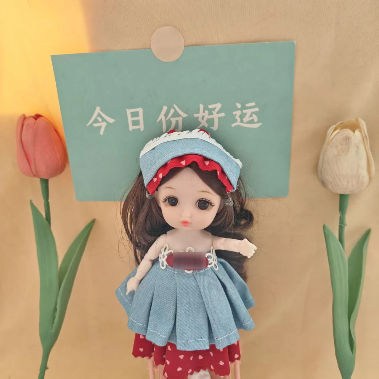 1/8 Kawaii Maruko Mädchen Prinzessin Puppe Spielzeug 17 cm BJD Puppe Gelenke Bewegliche Mode Kleid Kinder Spielen Haus Dress up Spielzeug Geschenk