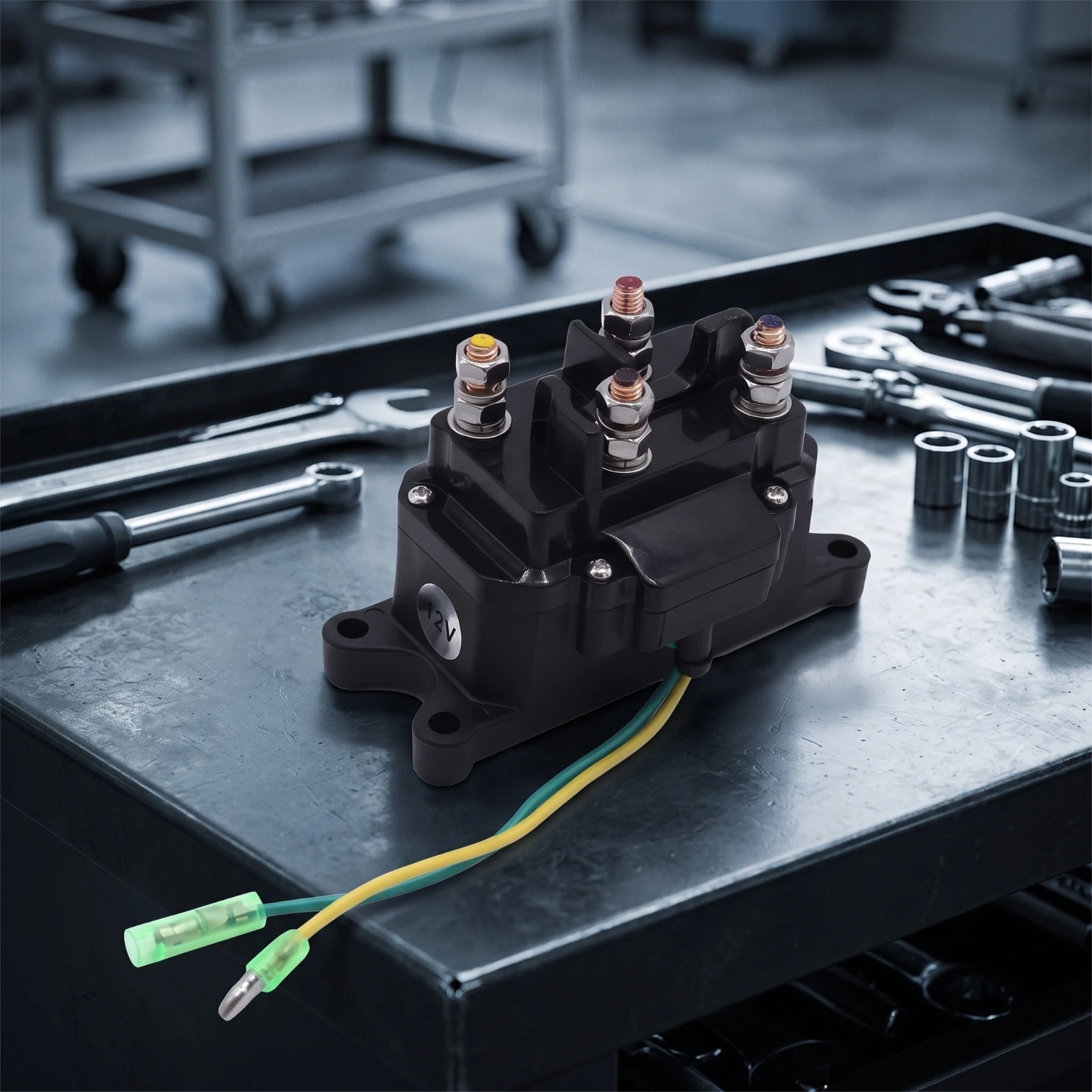 Winch Relay Contactor 12V Winch Contactor Solenoid with Copper Terminals Electric Direct Replacement for off-Roaders