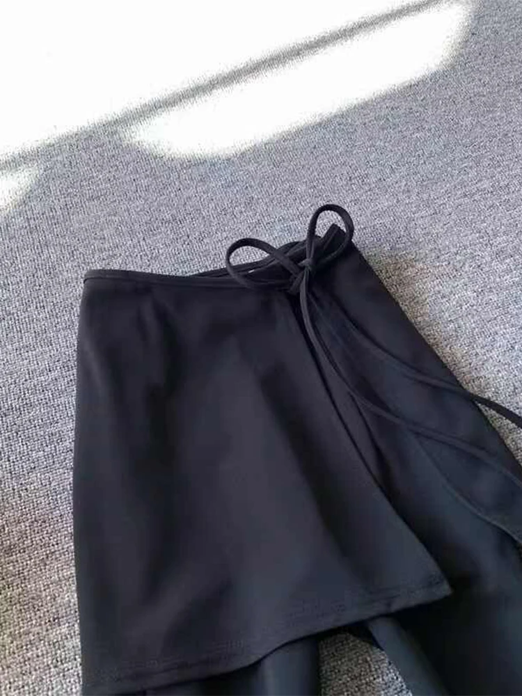 Pantalones acampanados góticos negros Y2k para mujer, ropa de calle estética Harajuku, mallas de Yoga Emo, pantalones Vintage de los años 2000, ropa de moda