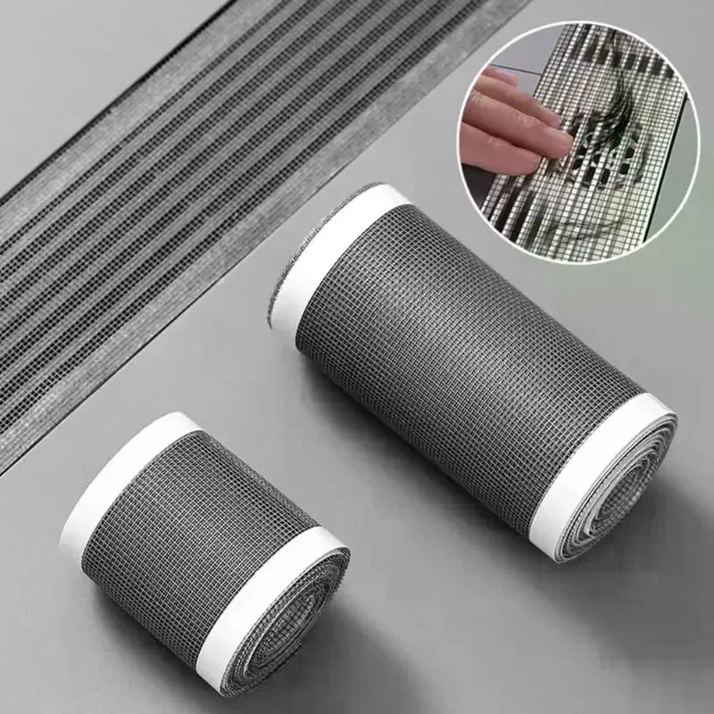Disposable Floor Shower Drain Sticker Bathroom Anti-blocking Kitchen Sink Strainers With Tool Rectangular Drain Filter Strip