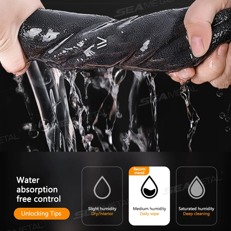 SEAMETAL 超吸収性車乾燥洗濯タオルスエード & コーラル両面車家庭用クリーニングクロスぼろカーアクセサリー