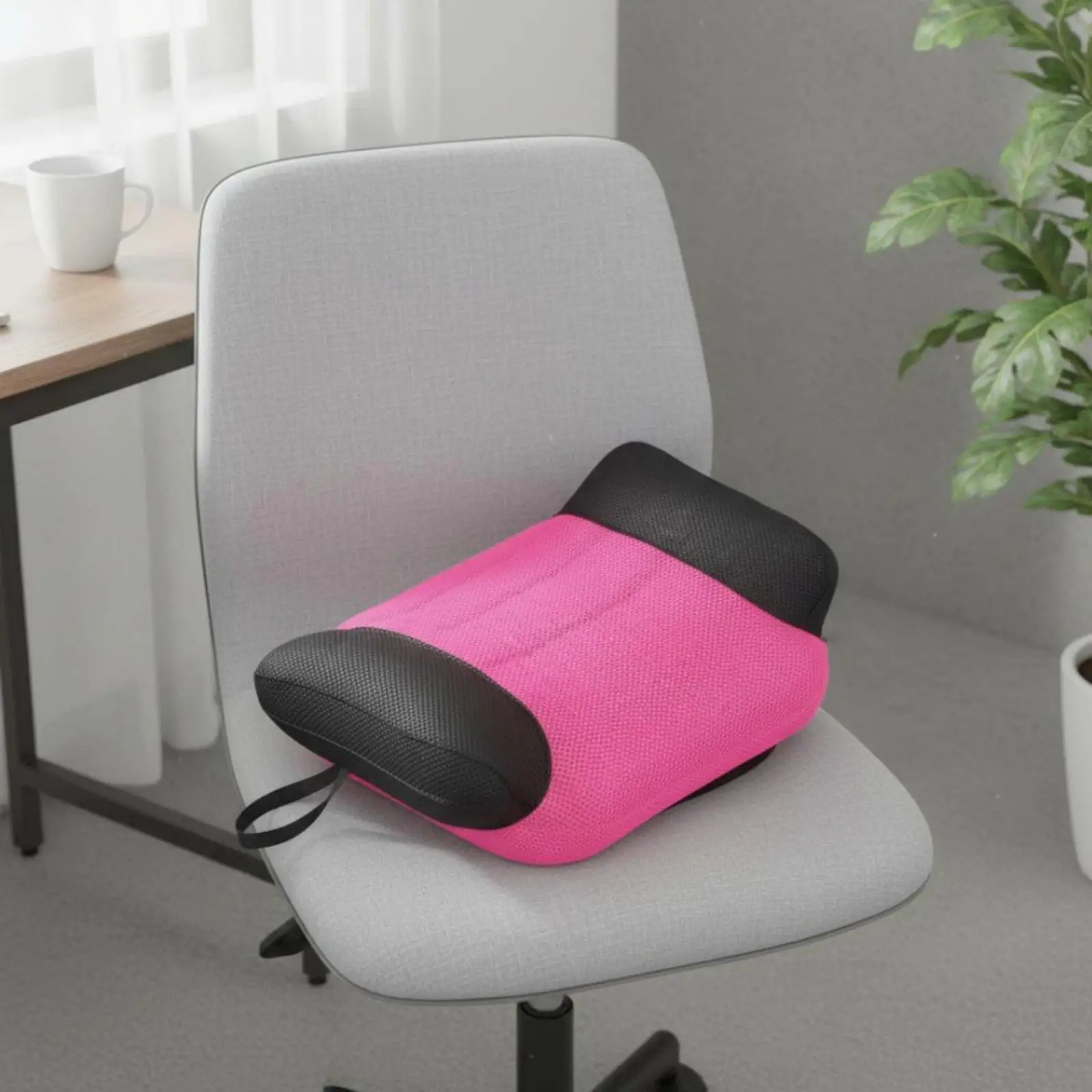Inflatable Seat Cushion Compact Ergonomic Height Increasing Air Booster Pad for Chair Car Travel Support