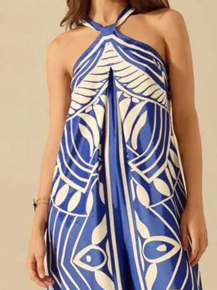 

Vintage Pattern Print Off Shoulder Romper Jumpsuit Casual Hollow High Waist Bohemian Jumpsuit New Summer Wide Leg Pants Playsuit