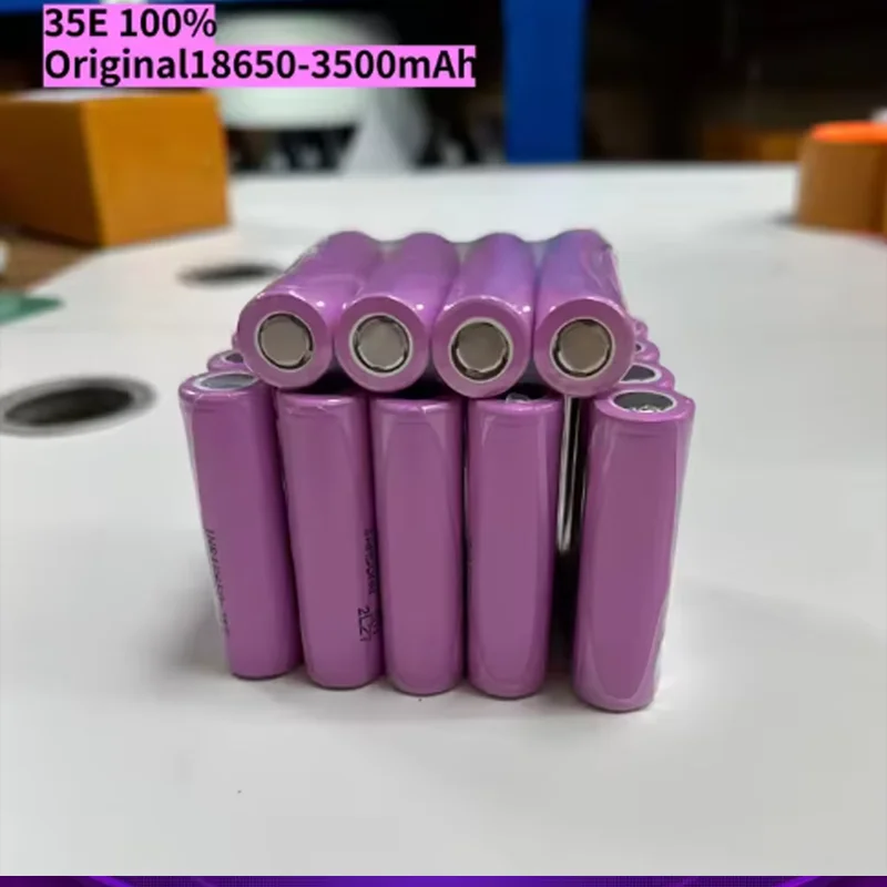 🍩🍩🍩original 100% 18650 battery INR18650-35E 3500mAh 3.7V Li-ion high current rechargeable battery for power tools flashlight