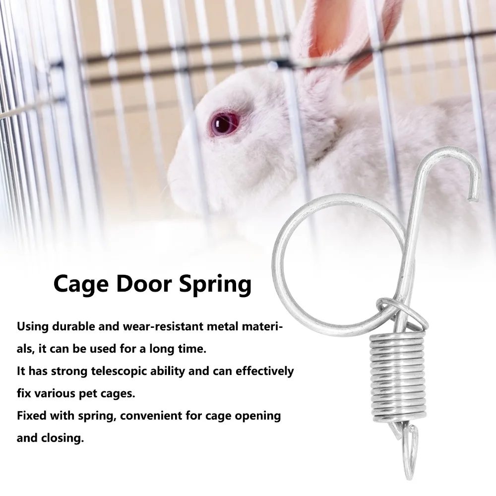 20Pcs Stainless Steel Spring Lock Hook Durable Pull Ring Mount Profile Barn Breeding Frame Hook Standard Hook Dimension