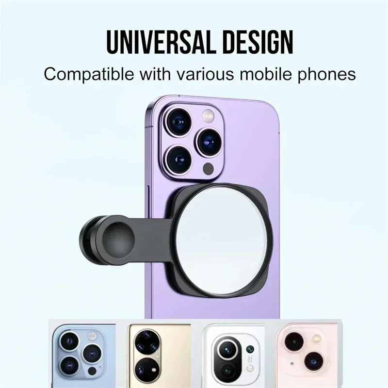 Smartphone Camera Lens & Selfie Mirror Clip Kit 3