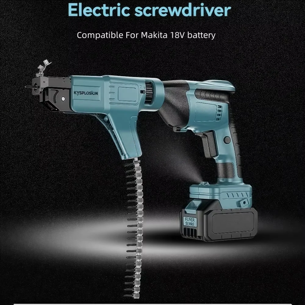 ​​Automatic Chain Screw Gun 5-Speed Brushless Cordless Drywall Installation Tool for Woodworking Fit for Makita 18V Battery​