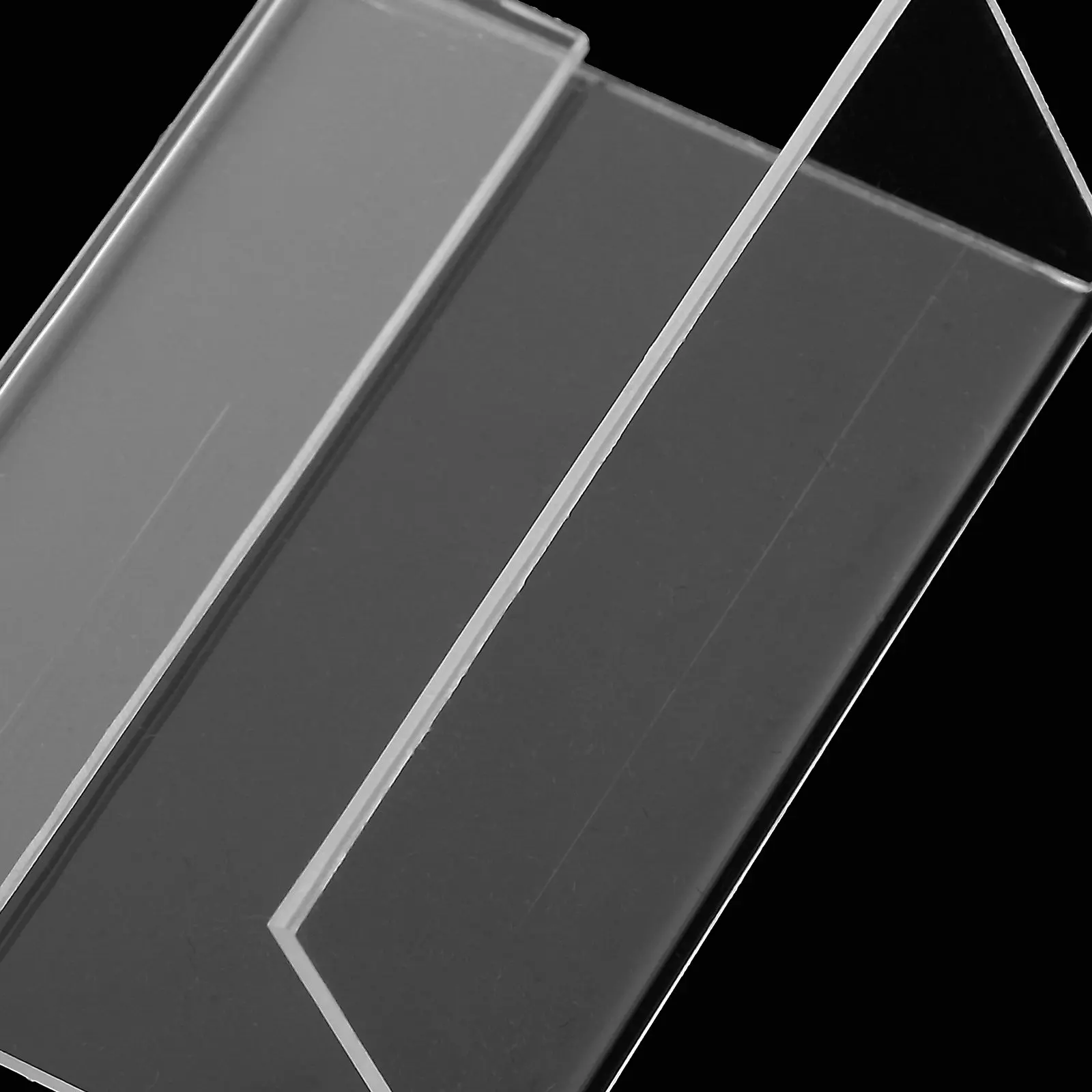 20Pcs Crystal Clear Acrylic L Shaped Slanted Display Stand for Advertisements Price Lists Special Offers Sign Holder Tabletop