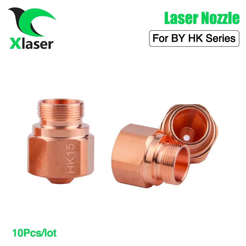 XLaser 10 sztuk/partia przez dyszę laserową serii HK jednowarstwowy gwint M10 Dia13mm wysokość 17mm przez głowicę tnącą laserem światłowodowym 3-01912