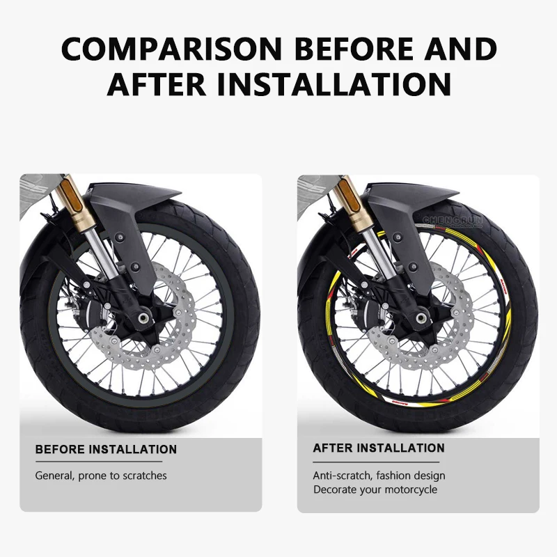 Motorcycle Wheel Sticker for Voge Valico 525 DSX 525DSX DS525X 2023 2024 Wheel Decal 19 17 Inch Waterproof Rim Tape Accessories