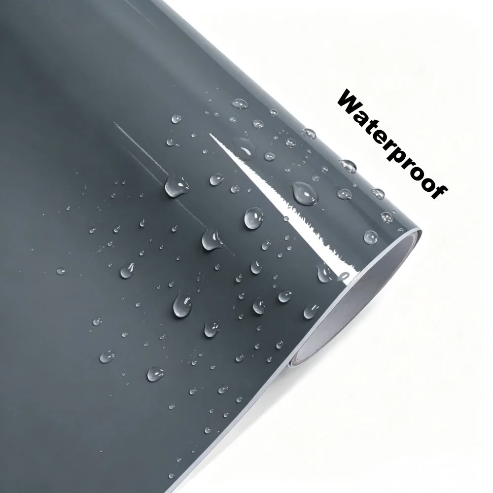 Glossy Gray Car Sticker Color Change Vinyl Film Bubble Free PVC Film Car Wrapping Decal Car Accessories Auto Decoration