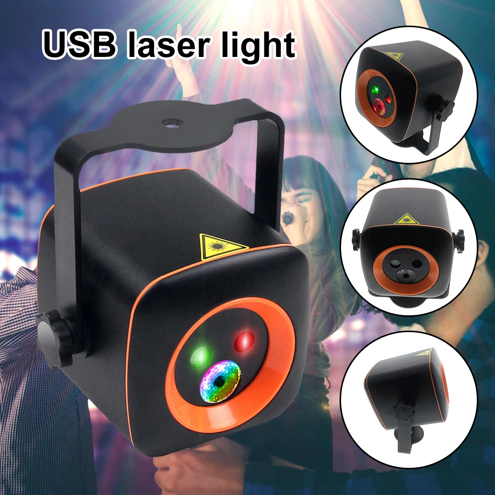 Laser Light Projector Sound Activated RGB Led Projector Time Function With Remote Control Usb Power Projector Lamp Stage Light