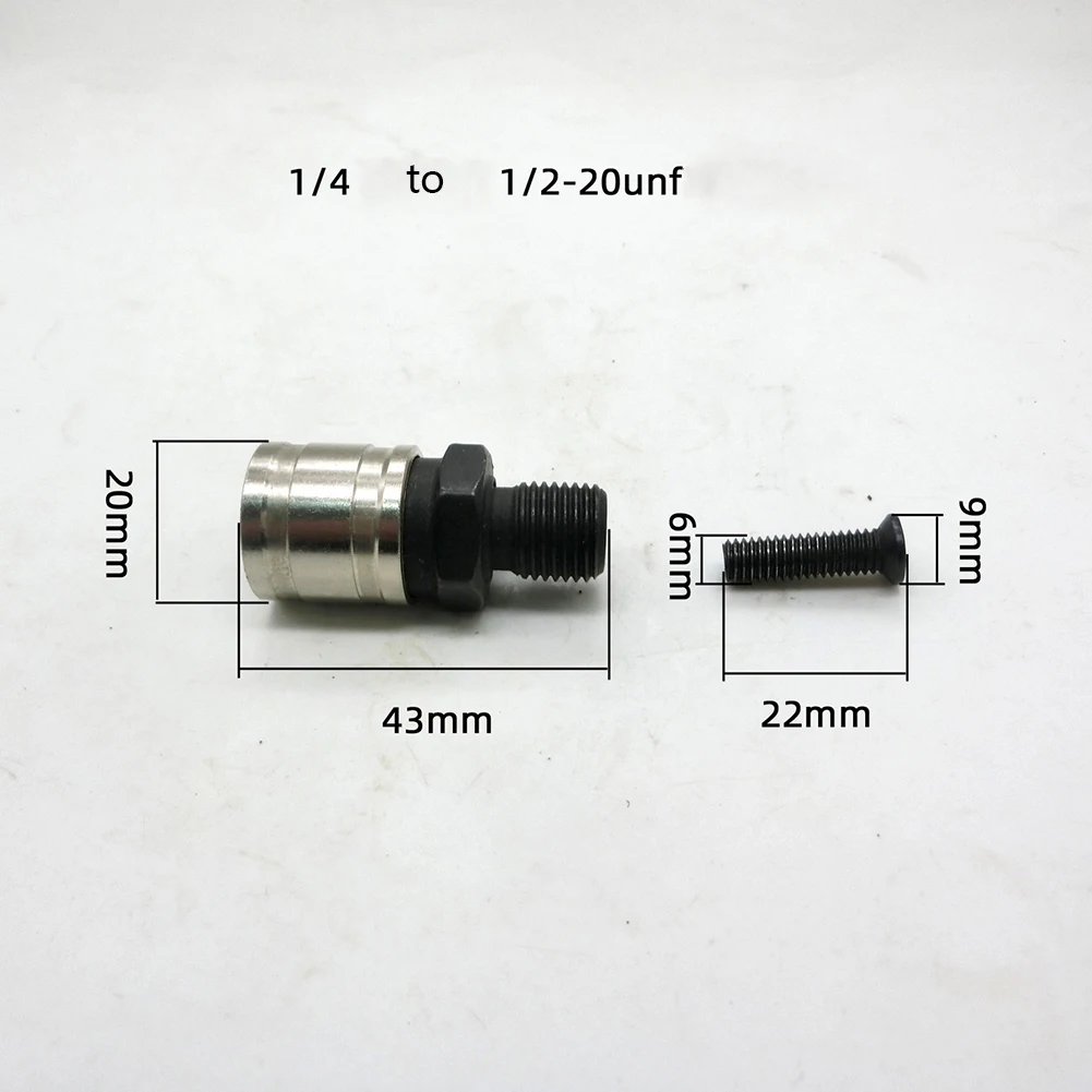 1/4 inch Male to 3/8-24 UNF Female or 1/2-20 UNF Female Adapter Rod for Drill Bit Extension and Chuck Conversion