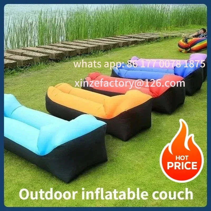 Customizable New Lazy Folding Camping Inflatable Sofa  Portable Outdoor Inflatable Lounger Comfortable Outdoor Furniture Camping